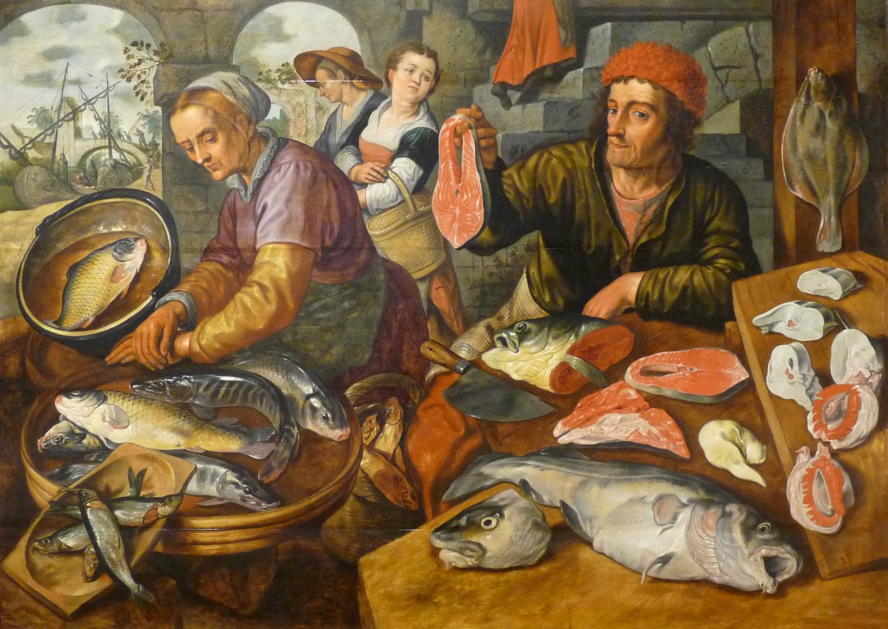 Ranska: Le Marché aux poissons Kalamarkkinat tekijältä Joachim Beuckelaer