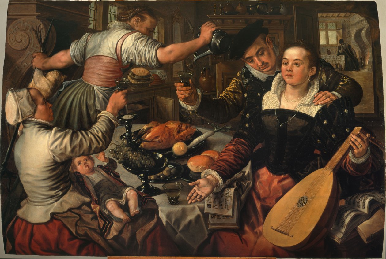 Keittiön kohtaus konsertin kanssa tekijältä Joachim Beuckelaer