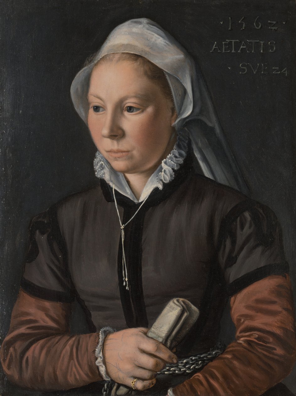 Nuoren naisen muotokuva, 1562. tekijältä Joachim Beuckelaer