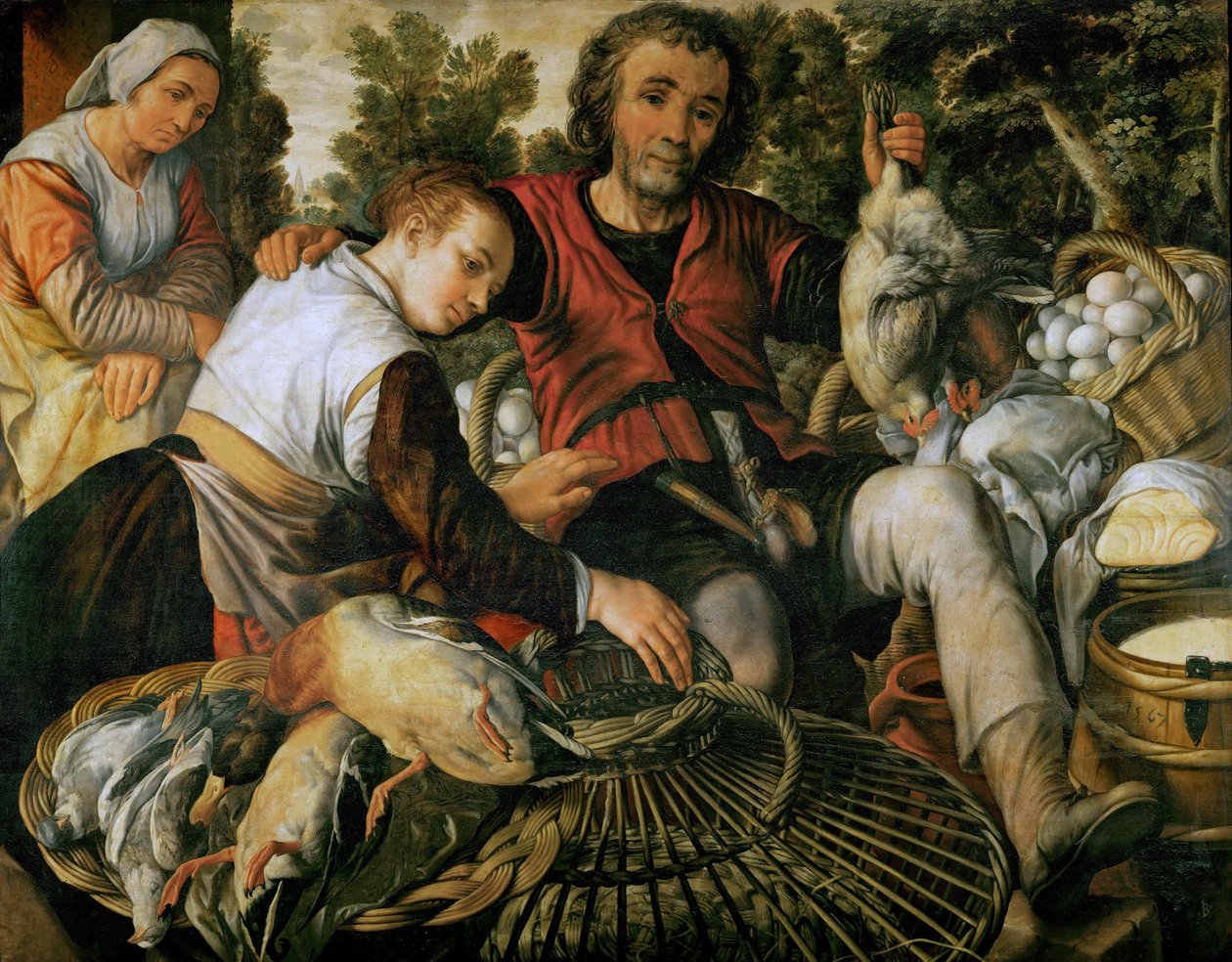 Varhainen alankomaalainen taide : Scene de marche - Market scene par Beuckelaer, Joachim (noin 1533-1574) tekijältä Joachim Beuckelaer