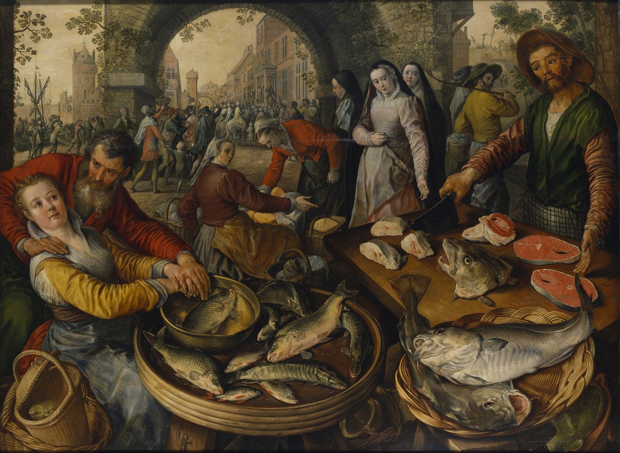 Kalatori Ecce Homon kanssa, 1570 tekijältä Joachim Beuckelaer