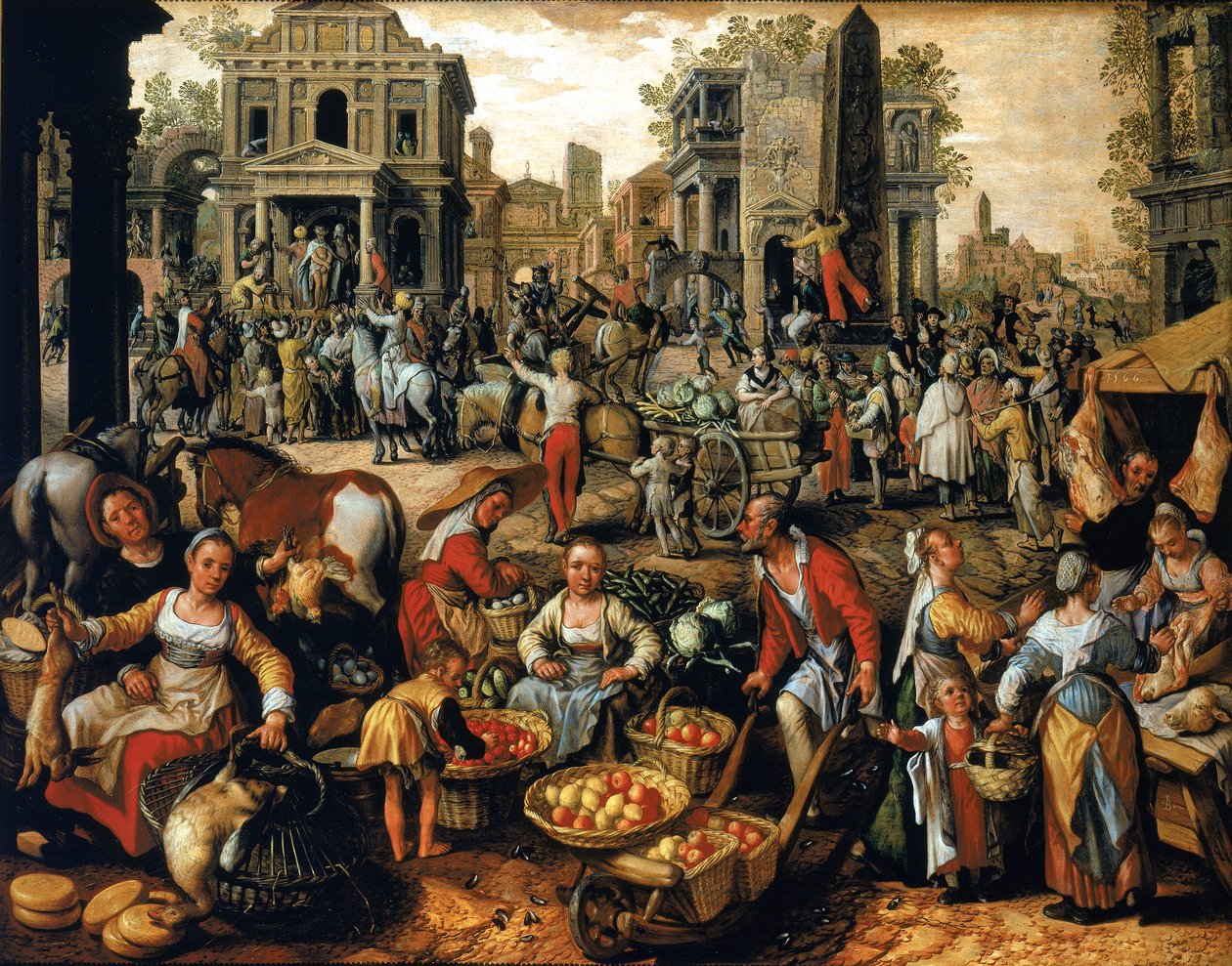 Markkinoille Ecce Homon kanssa tekijältä Joachim Beuckelaer