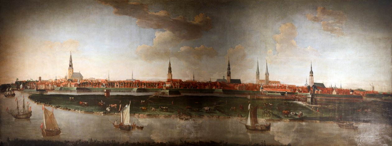 Saksa: Hampurin kaupunkikuva 1861 tekijältä Joachim Luhn
