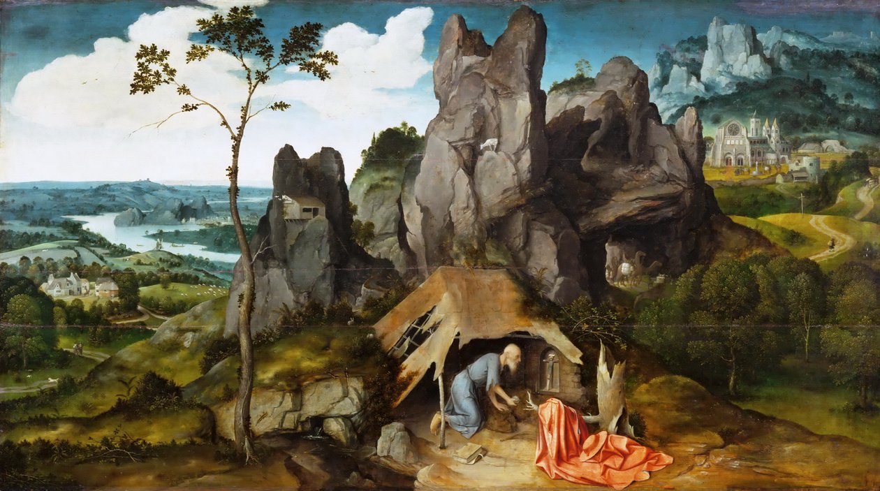 Pyhä Jerome autiomaassa tekijältä Joachim Patinir