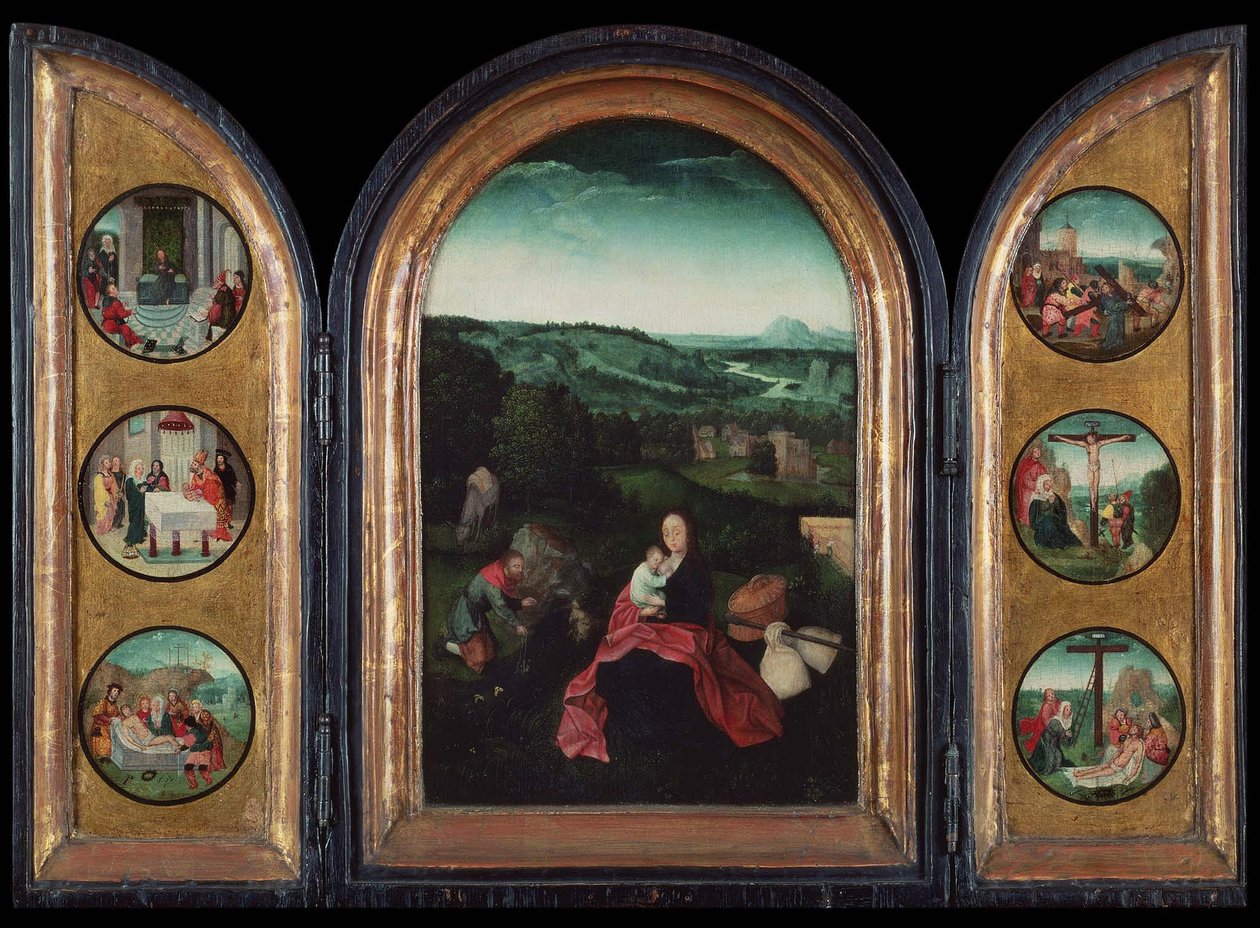 Tríptic de la fugida a Egipte, cap a 1515 tekijältä Joachim Patinir follower of