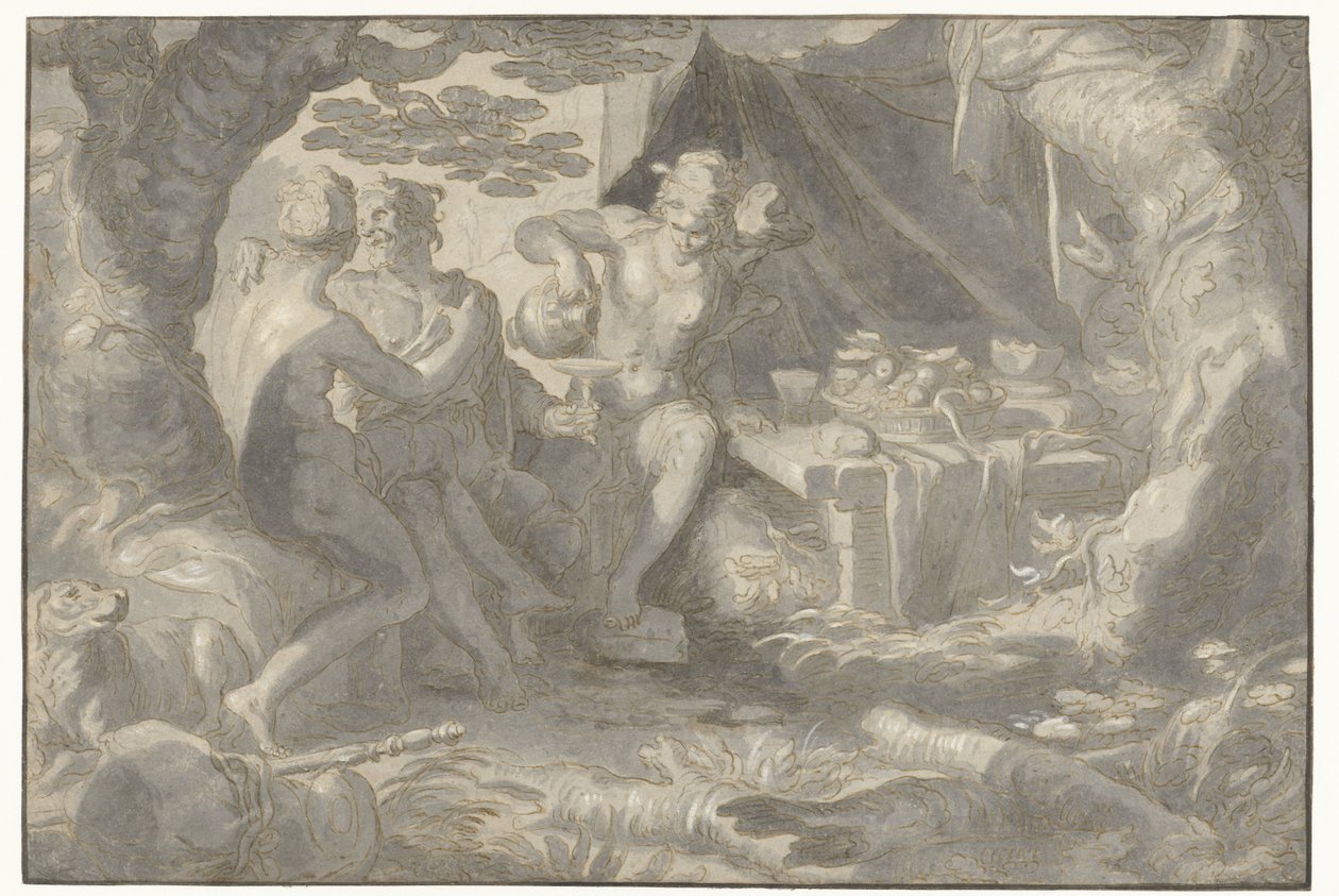 Lot i les seves filles finlandeses tekijältä Joachim Wtewael or Utewael