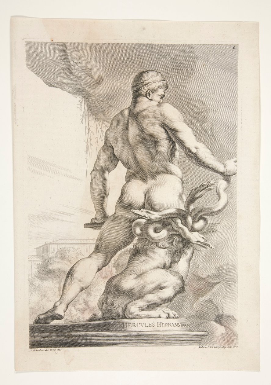 Hercules Hydramuvince (Hercules and the Hydra) tekijältä Joachim von Sandrart