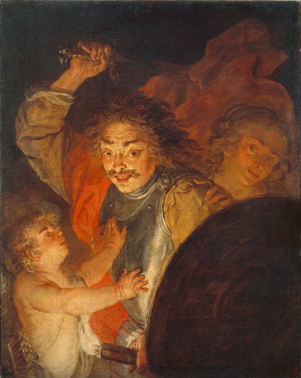 Mars, Venus ja Amor vihan allegooria, n. 1630 tekijältä Joachim von Sandrart
