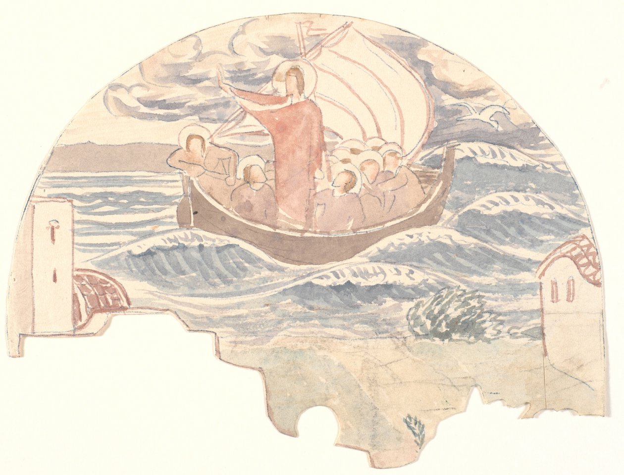 Kristus hillitsee myrskyn tekijältä Joakim Frederik Skovgaard