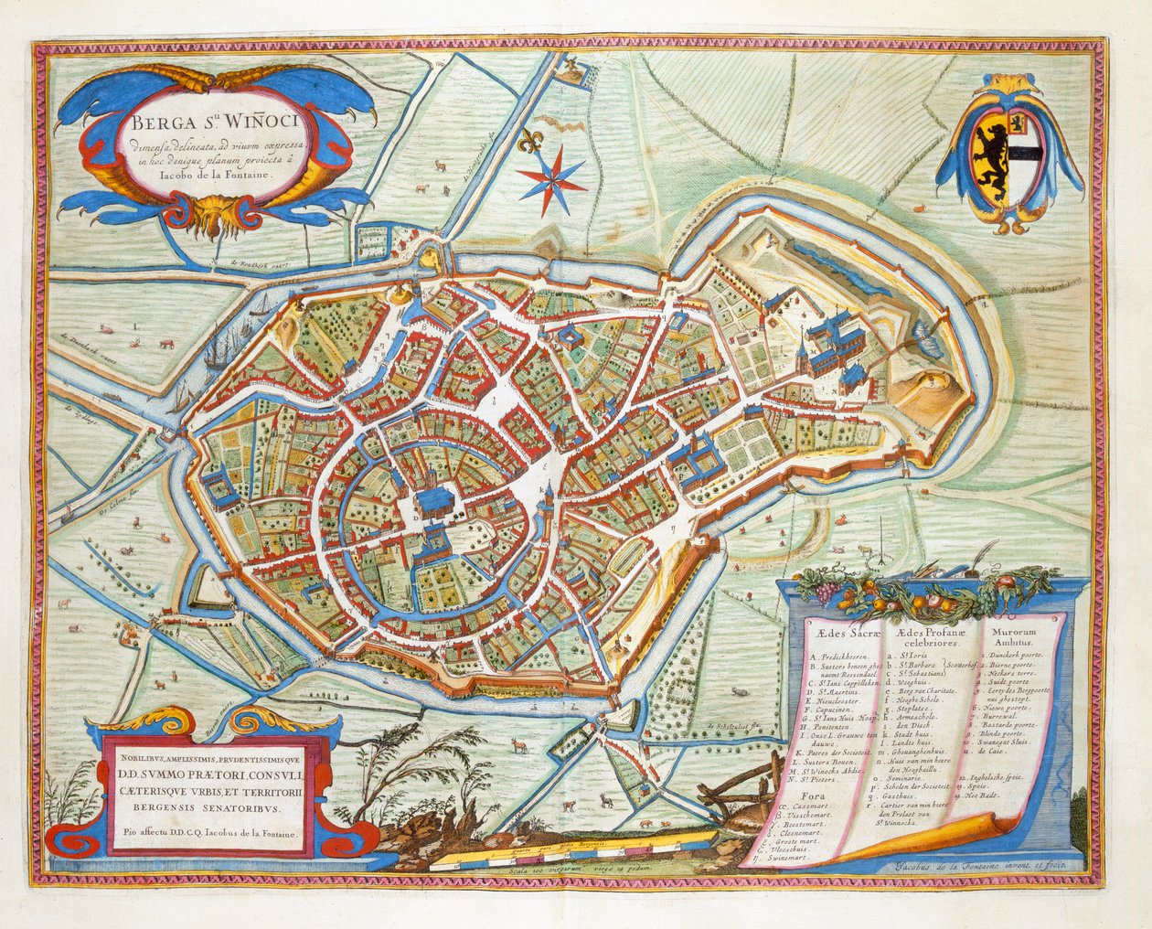 Bergen, Alankomaat, 1649 (käsinvärinen kaiverrus) tekijältä Joan Blaeu