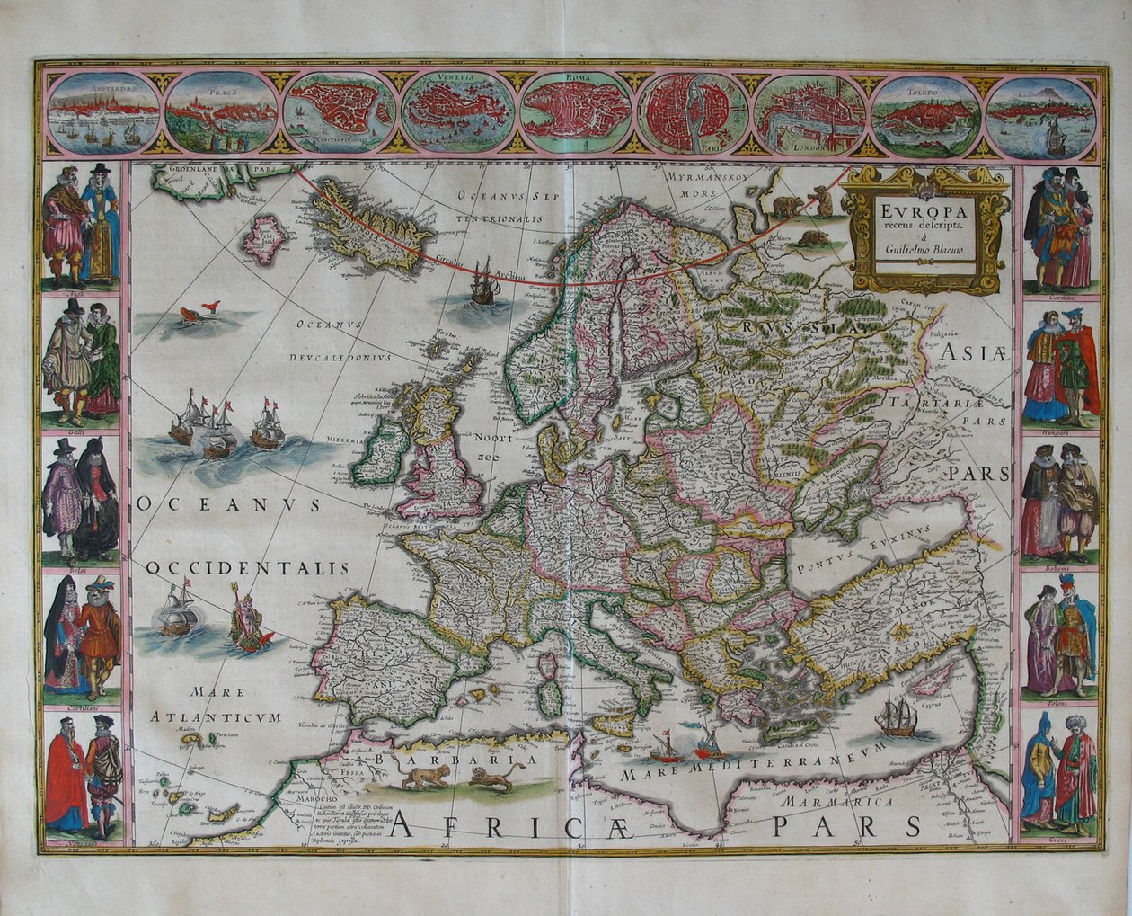 Euroopan kartta Lähettäjä: Atlas Maior tekijältä Joan Blaeu