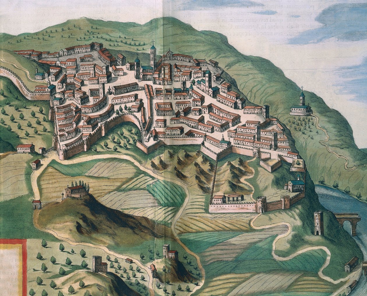 Narnin kartta, Theatrum civitatum et admirandorum Italiae, Joan Blaeu, kaiverrus tekijältä Joan Blaeu