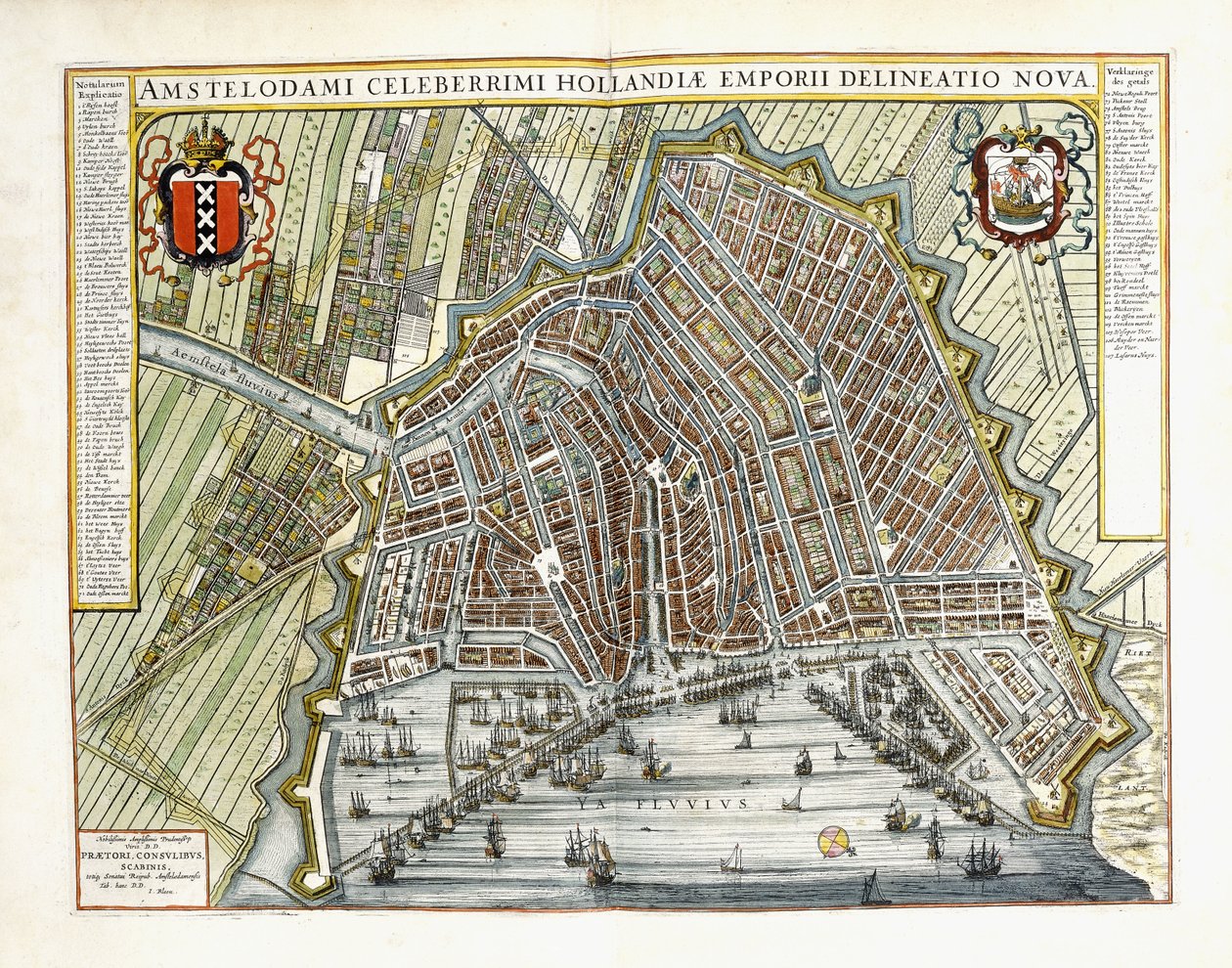 Kaava ja näkymä Hollannin ja Alankomaiden kaupungeista ja rakennuksista, 1649 tekijältä Joan Blaeu
