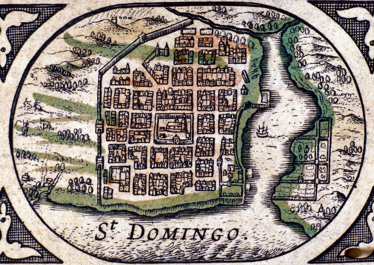 Santo Domingo - W. J. Blaeun Atlasissa tekijältä Joan Blaeu
