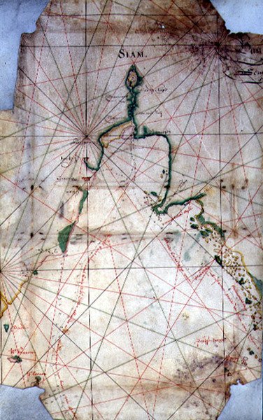 Siaminlahti, n. 1679 (värikaiverrus) tekijältä Joan Blaeu
