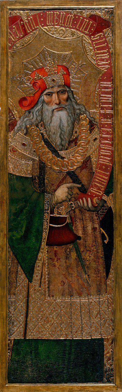 David - Joan Gascon maalaus (aktiivinen 1500-1529) - n. 1500 - Tempera paneelissa - 210,8x60 - Katalonian kansallinen taidemuseo, Barcelona tekijältä Joan Gascó
