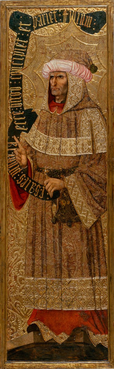 Isaie - Isaiah - Joan Gascon maalaus (aktiivinen 1500-1529) - n. 1500 - Tempera paneelissa - 226,9x64,7 - Katalonian kansallinen taidemuseo, Barcelona tekijältä Joan Gascó