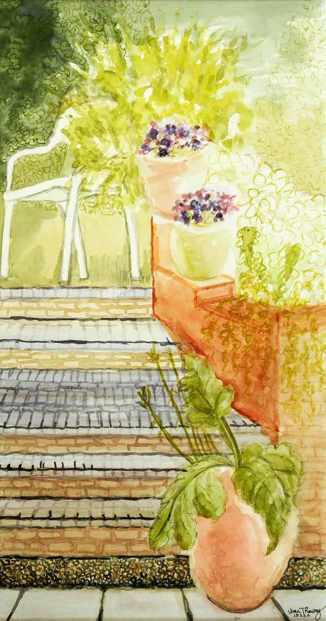 Cynthias Garden;Portaat ja ruukut,2009, tekijältä Joan Thewsey