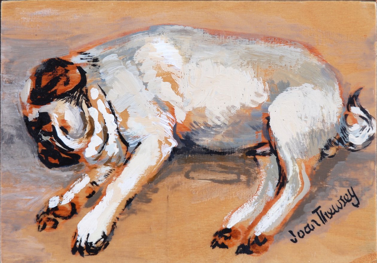 Hogarth nukkuu, 2005, (guassi) tekijältä Joan Thewsey