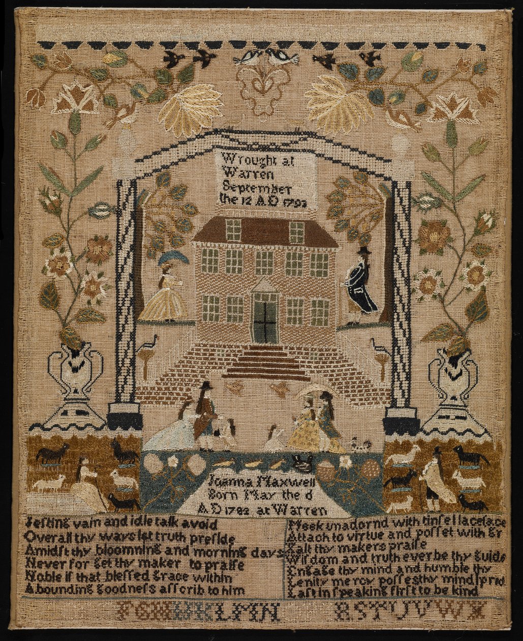 Sampler, 1793 (silkki pellavalle) tekijältä Joanna Maxwell