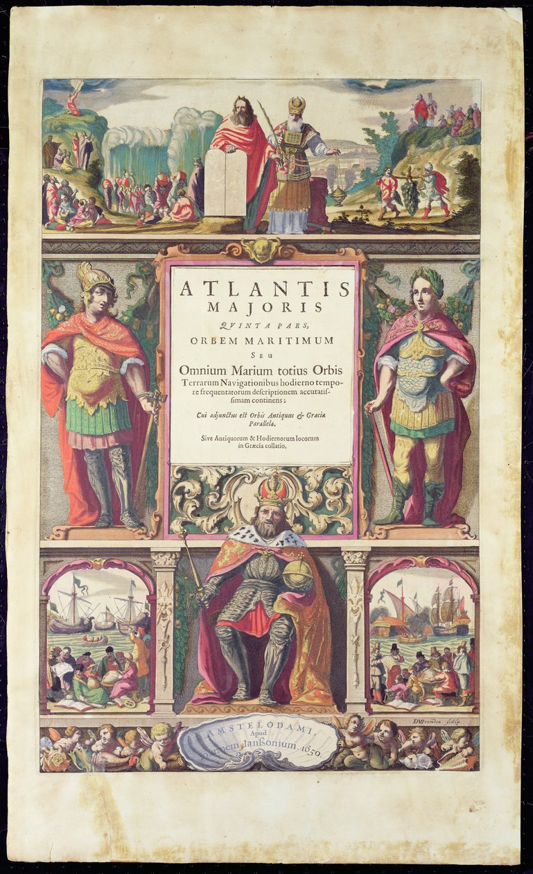 Janssonin Atlas Novuksen viidennen osan etukappale, julkaistu Amsterdamissa vuonna 1650 tekijältä Joannes Jansson