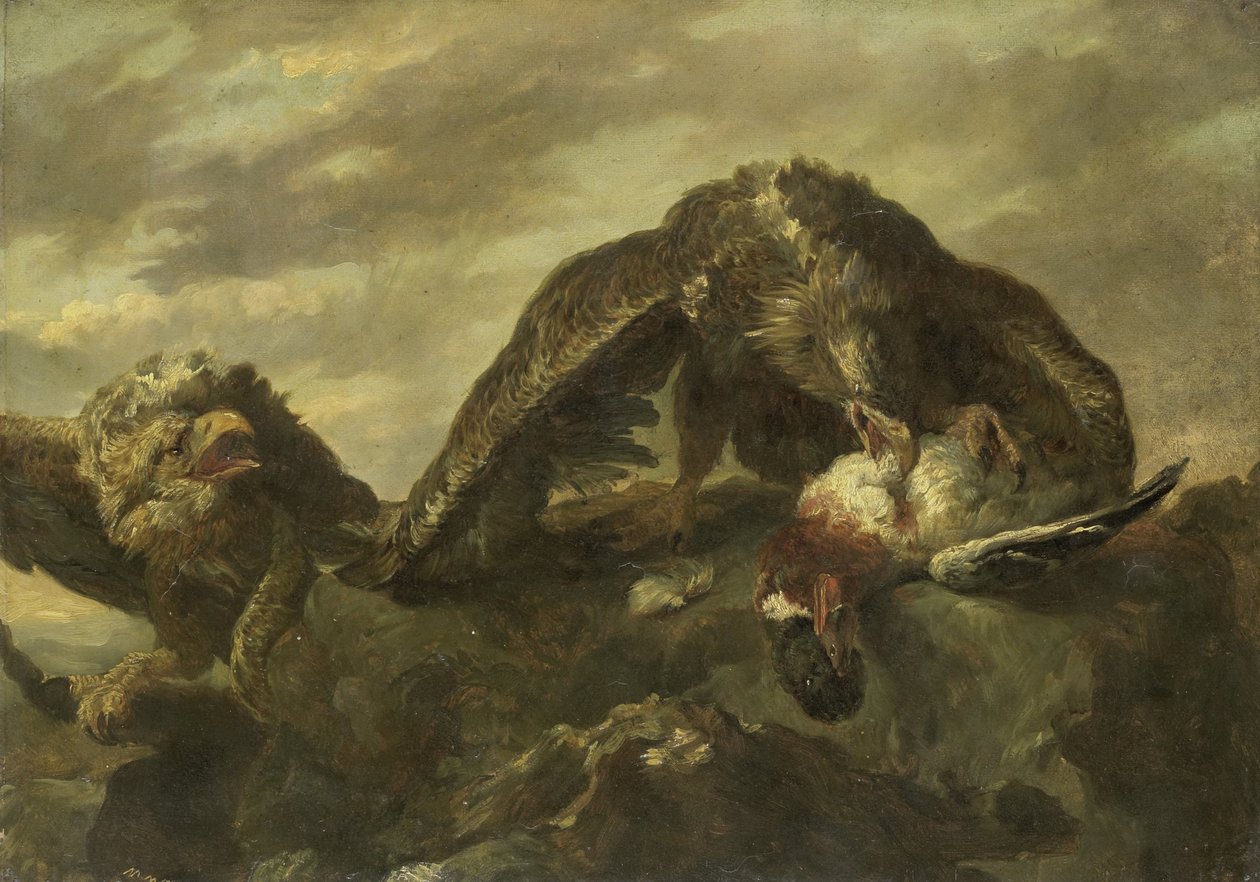 Eagles on the Cliffs tekijältä Joannes Fijt (copy after)