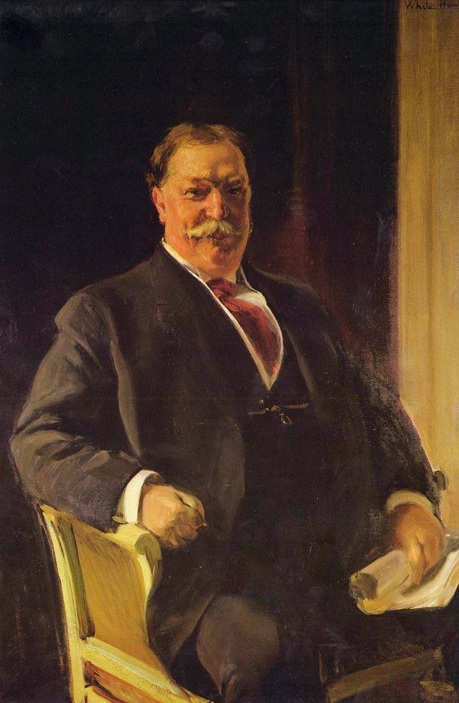 Retrato del Sr.Taft, Presidente de los Estados Unidosn Englanti: Portrait of Mr. Taft, the United States PresidentnFrancais: Portrait de Mr.Taft, President des Etats-Unis dAmeriquen tekijältä Joaquín Sorolla