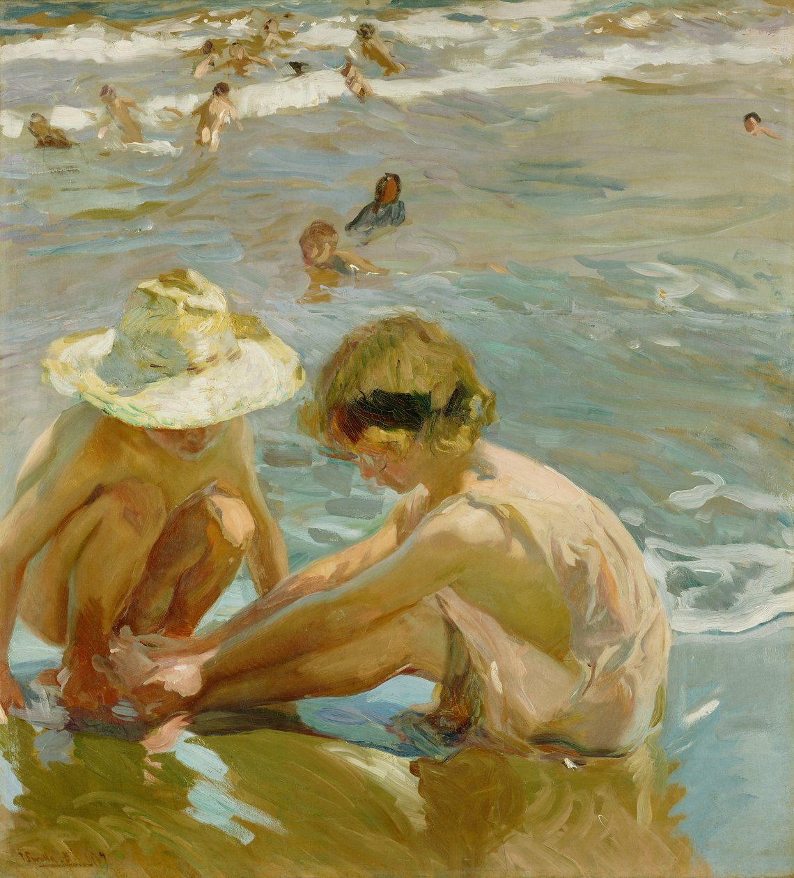 Haavoittunut jalka, 1909 tekijältä Joaquín Sorolla
