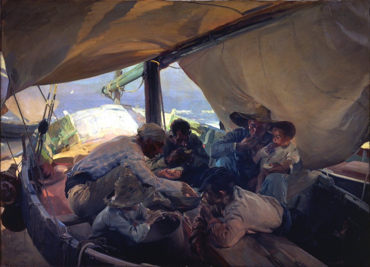 Comida en la barca tekijältä Joaquín Sorolla