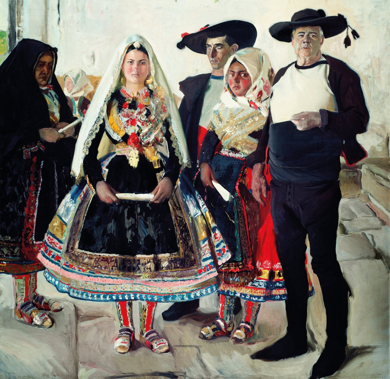 Tyypillisiä lagarteralaisnaisia tai lagarteralainen morsian tekijältä Joaquín Sorolla