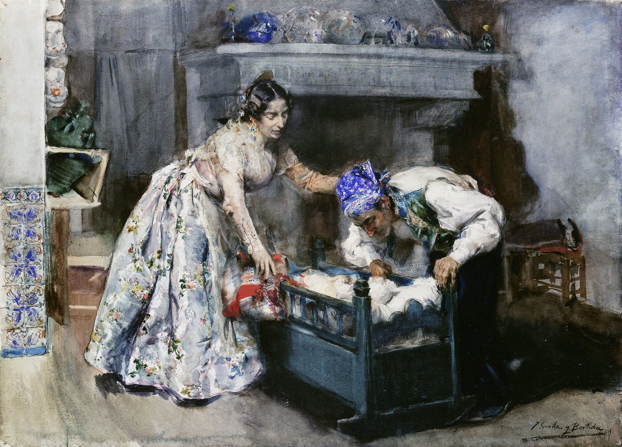 Varo herättämästä häntä; Ole varovainen, älä herätä häntä. tekijältä Joaquín Sorolla
