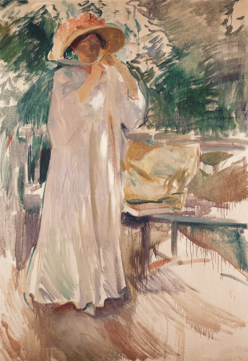 Clotilde puutarhassaan, 1910 tekijältä Joaquín Sorolla