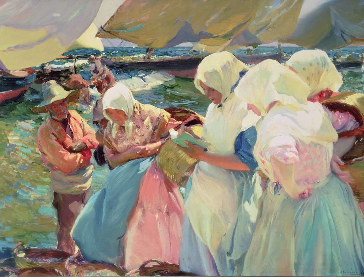 Kalastajat rannalla tekijältä Joaquin Sorolla y Bastida