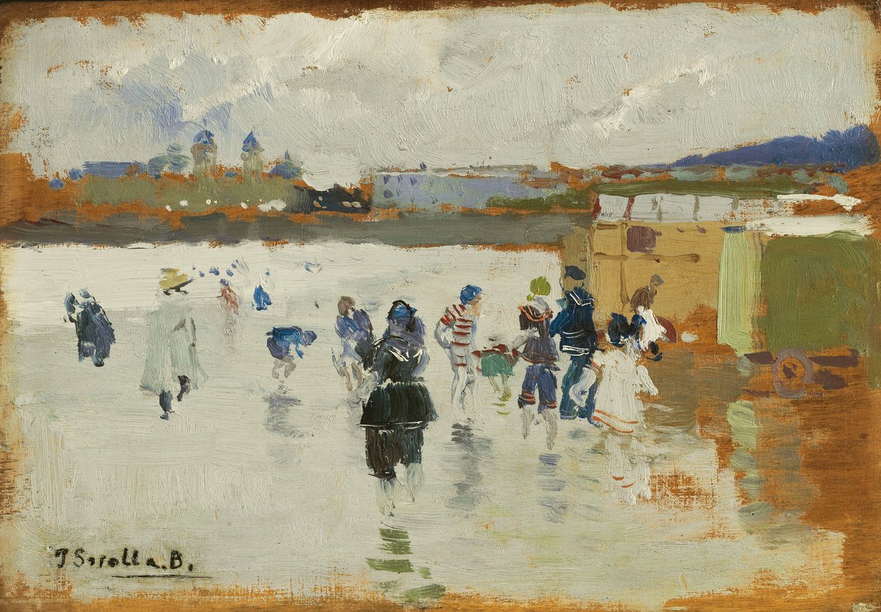 La Concha Beach, San Sebastian, 1906 tekijältä Joaquín Sorolla