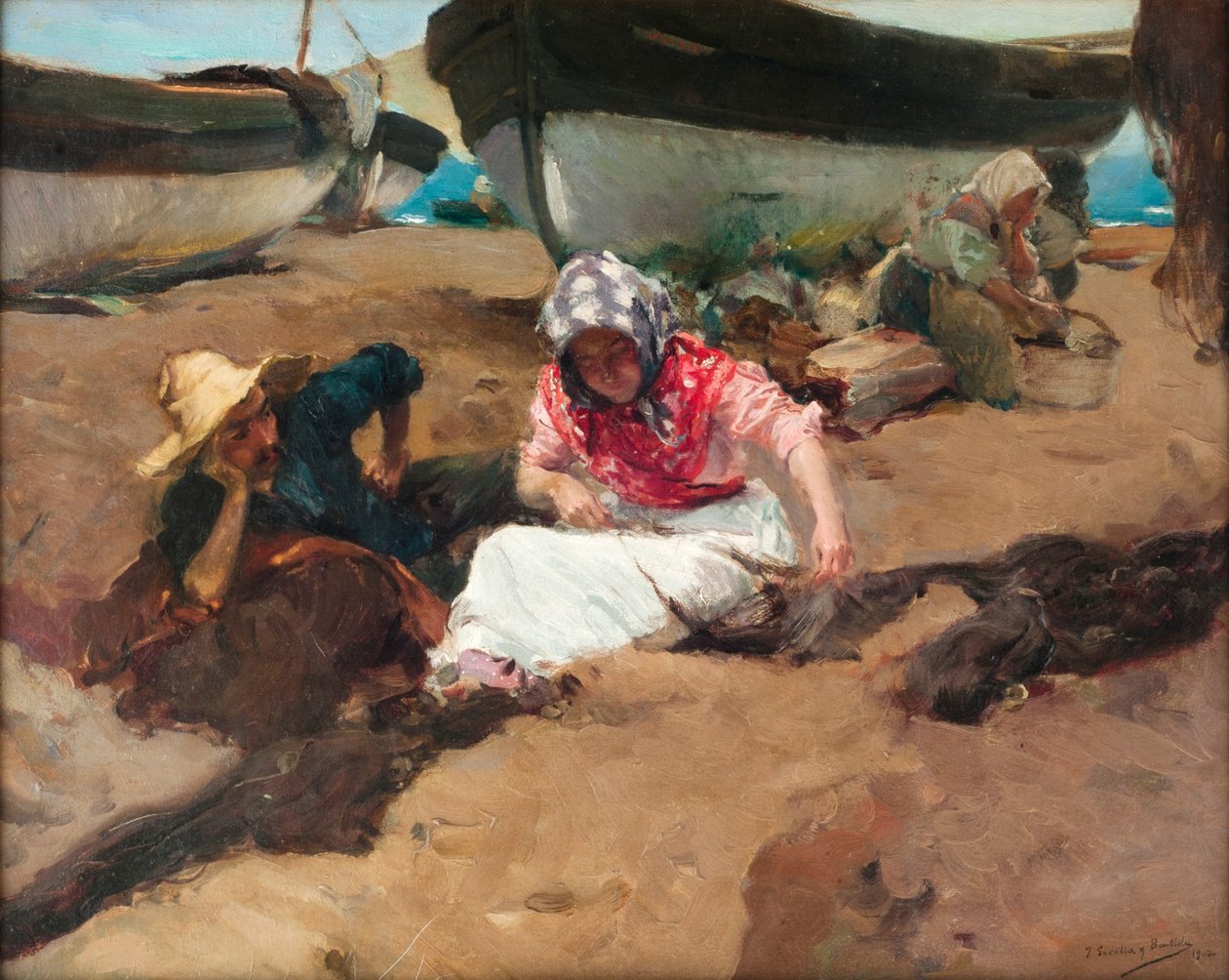 Netin korjaaminen tekijältä Joaquin Sorolla y Bastida