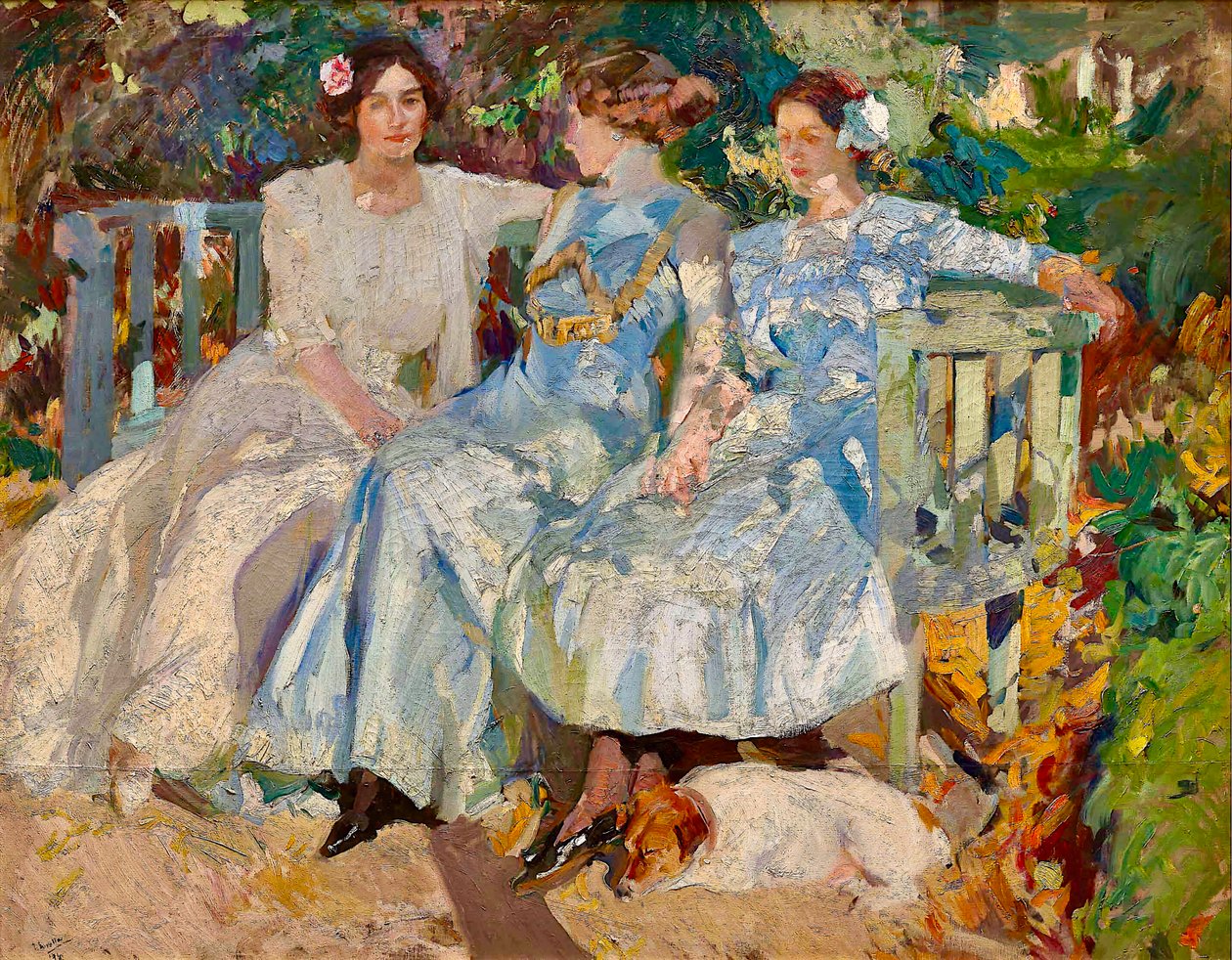 Vaimoni ja tyttäreni puutarhassa (Vaimoni ja tyttäreni puutarhassa) tekijältä Joaquin Sorolla y Bastida