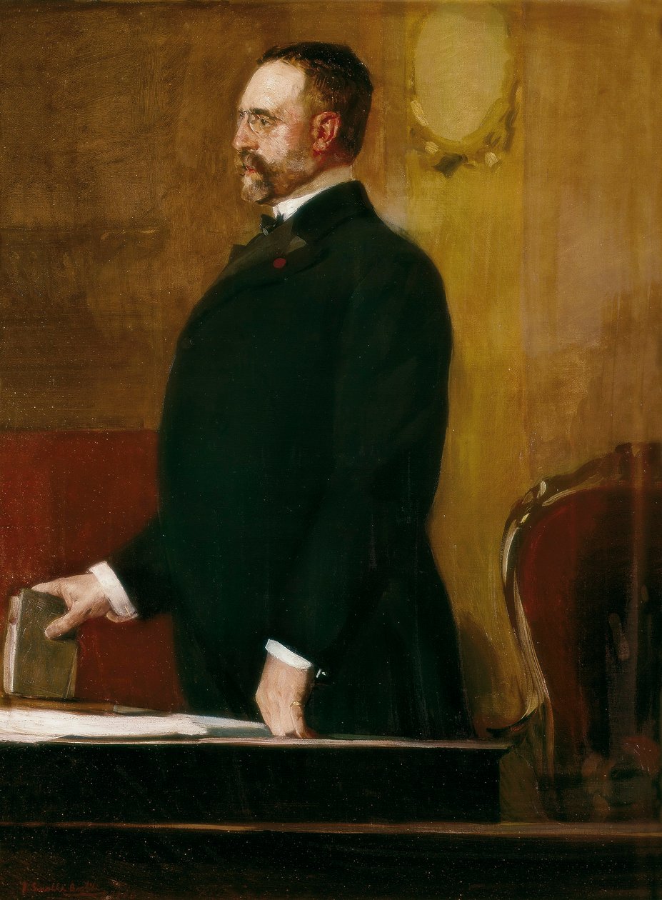 Don Jose Canalejas Mendezin (1854-1912) muotokuva tekijältä Joaquín Sorolla