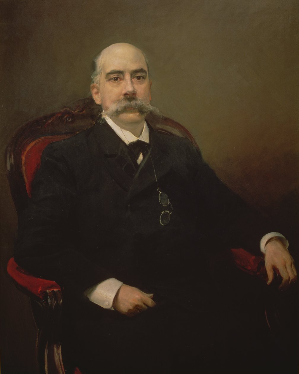 Muotokuva Emilio Castelar y Ripoll, espanjalainen valtiomies, puhuja ja kirjailija tekijältä Joaquin Sorolla y Bastida