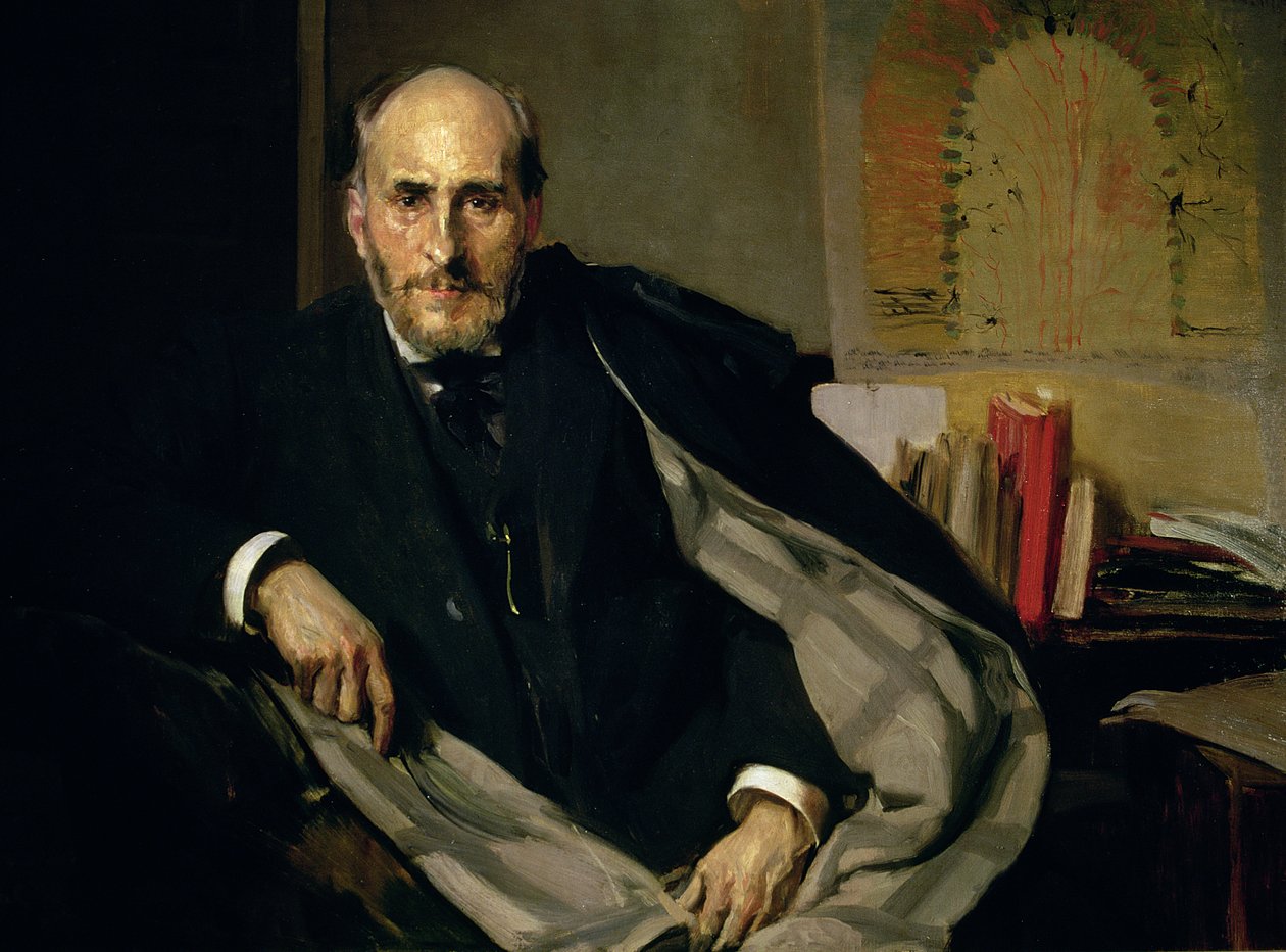 Muotokuva Santiago Ramon y Cajalista (1852-1934) 1906 (öljy kankaalle) tekijältä Joaquin Sorolla y Bastida
