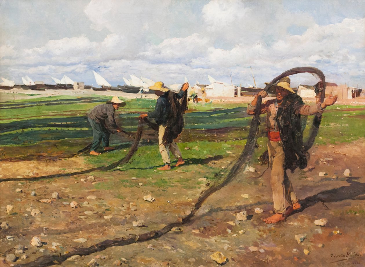 Kalastusverkkojen vetäminen tekijältä Joaquin Sorolla y Bastida