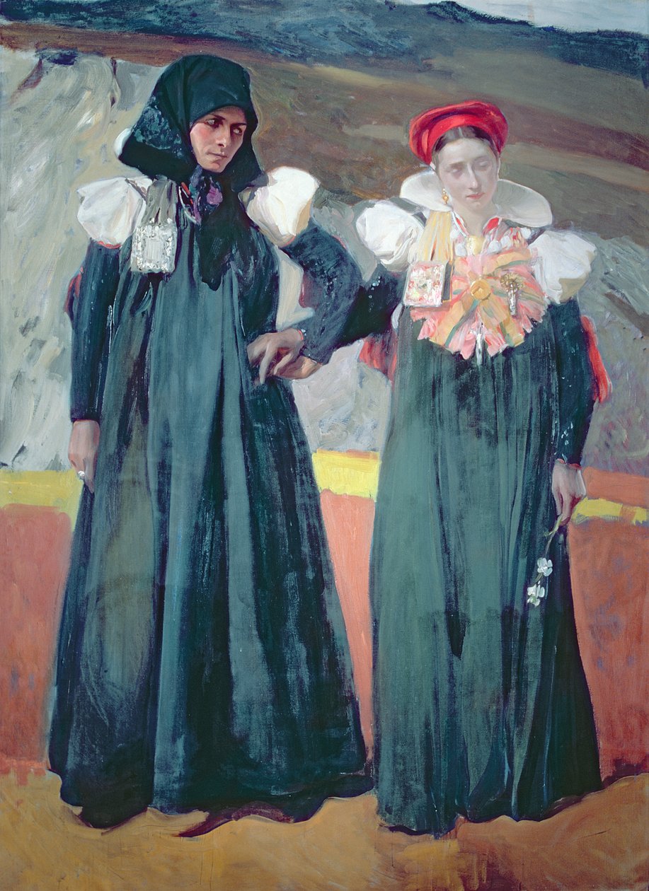 Perinteinen mekko Anson laaksosta tekijältä Joaquin Sorolla y Bastida