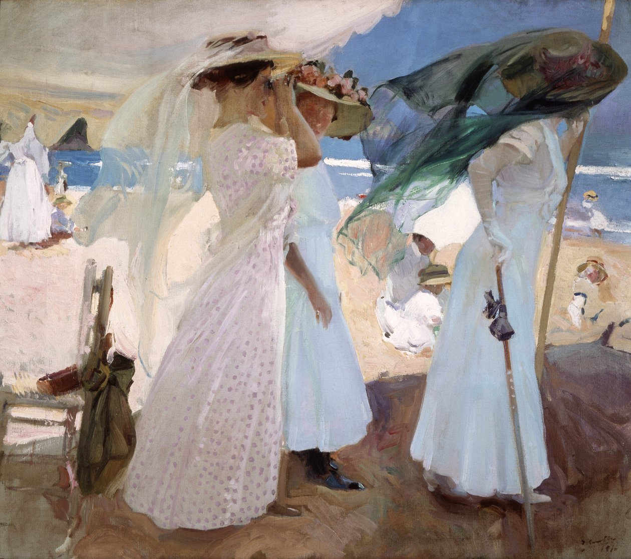 Markiisin alla, Zarauz tekijältä Joaquin Sorolla y Bastida