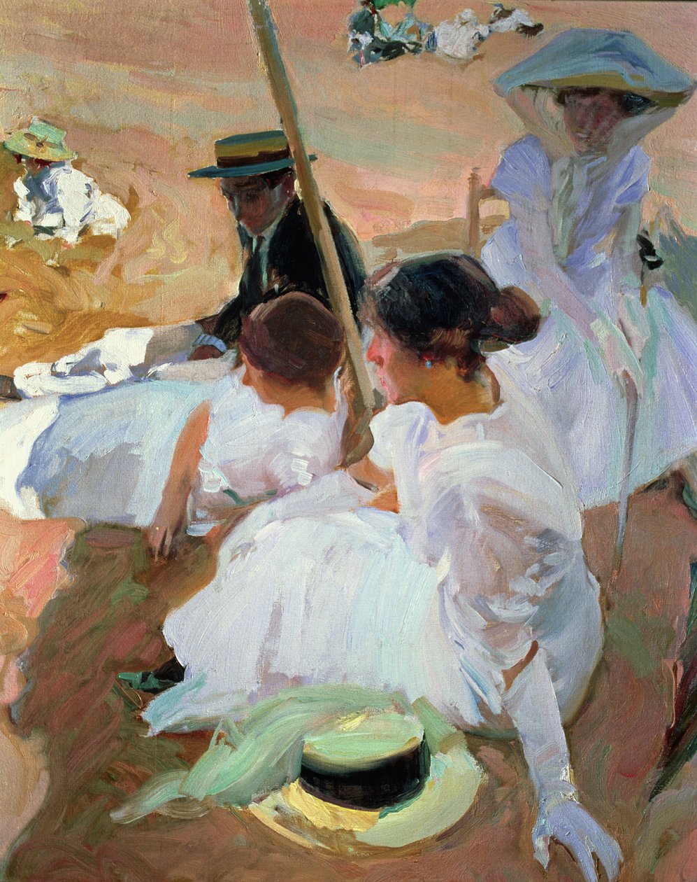 Aurinkovarjon alla, Zarauz tekijältä Joaquin Sorolla y Bastida