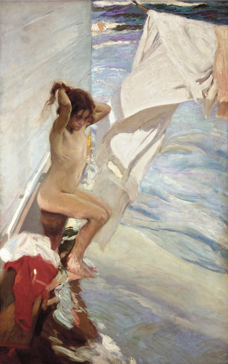 Antes del baño tekijältä Joaquín Sorolla