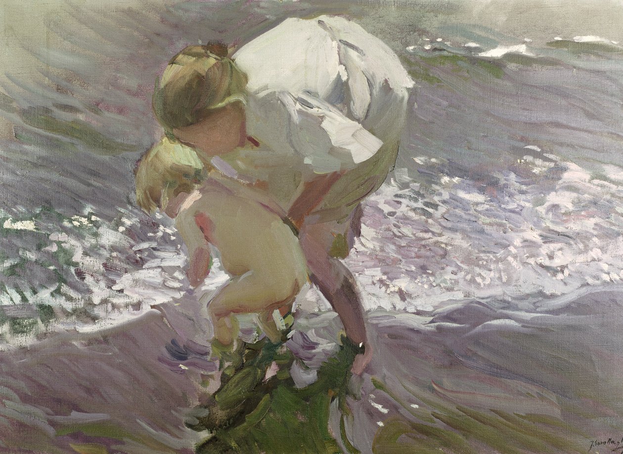 Uimassa rannalla, 1908 tekijältä Joaquín Sorolla