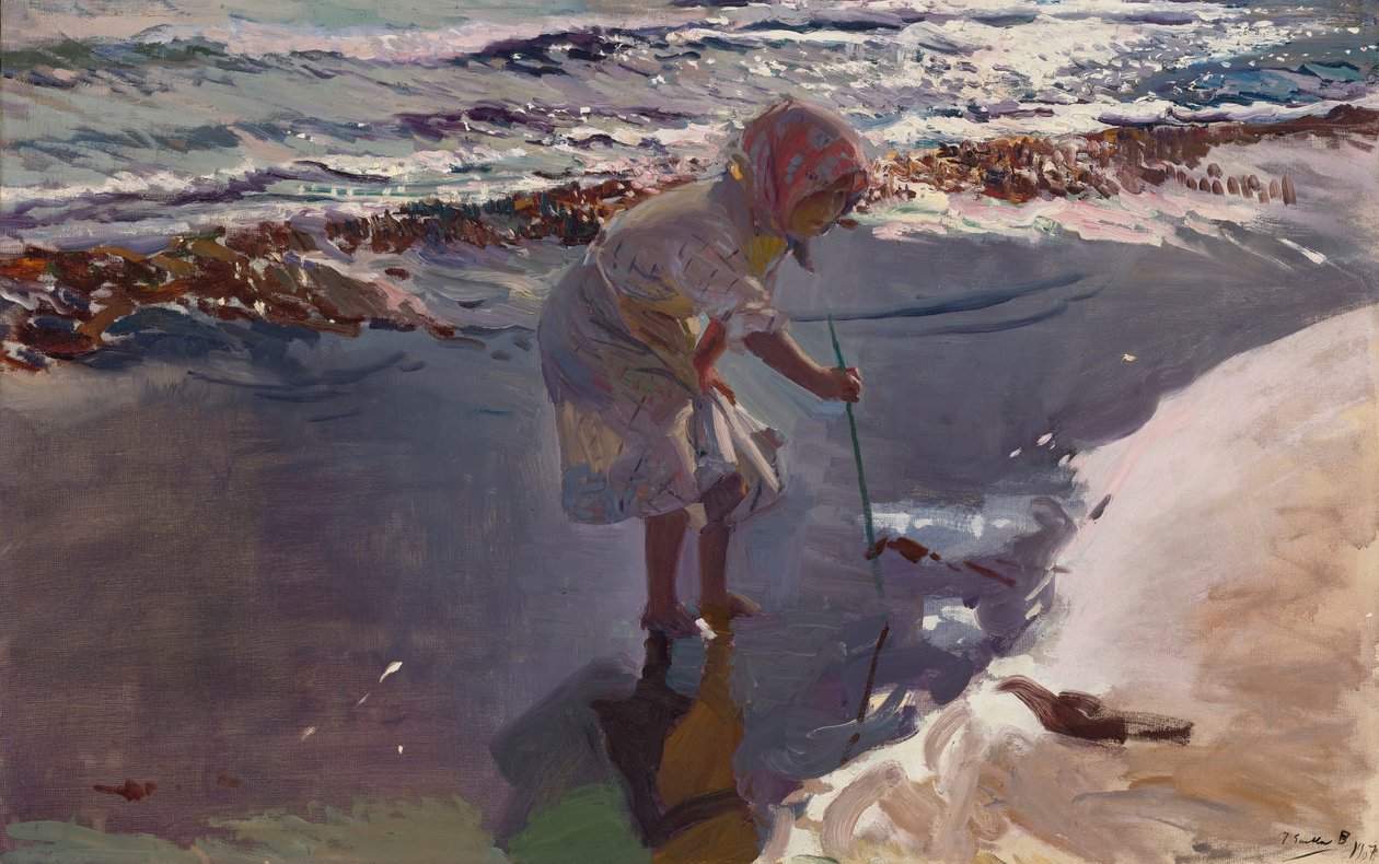 Buscando Mariscos, Playa de Valencia tekijältä Joaquín Sorolla
