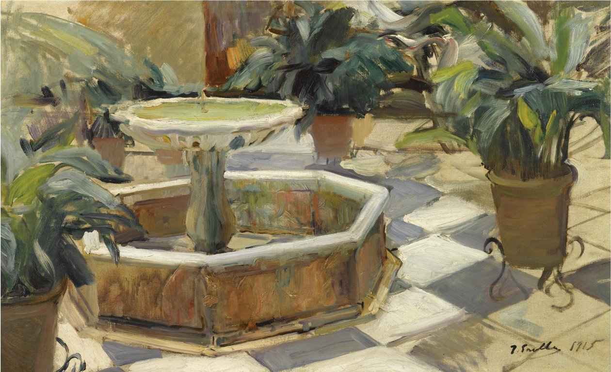Fuente en un Patio sevillano tekijältä Joaquín Sorolla