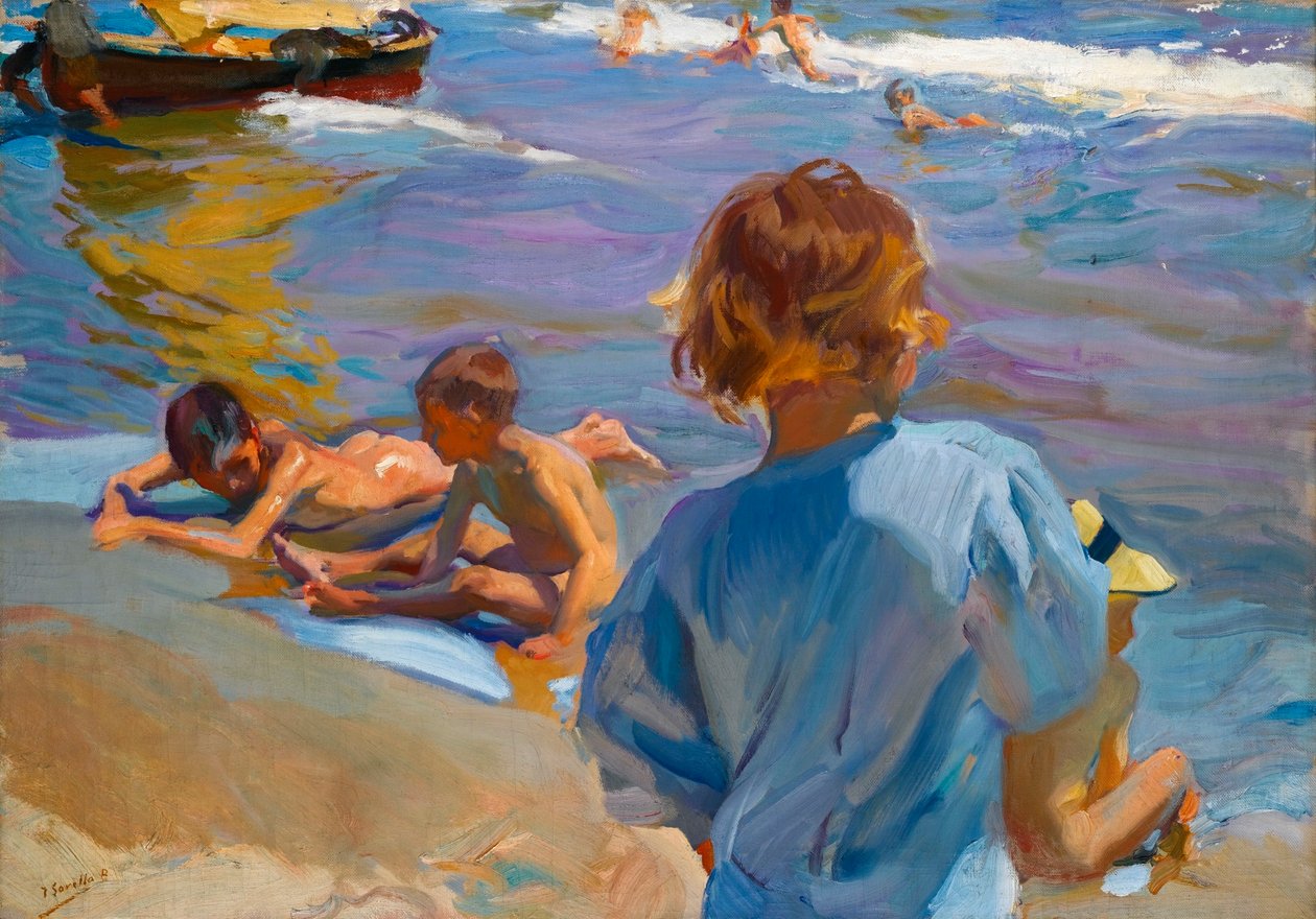Niños en la playa, Valencia tekijältä Joaquín Sorolla
