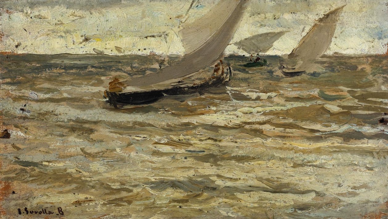 Veneiden lähtö, Asturias tekijältä Joaquín Sorolla