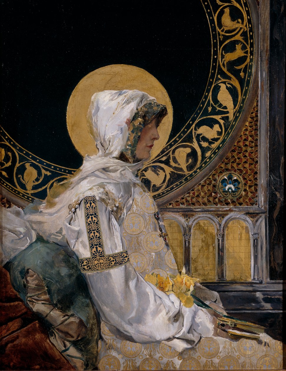Santa en oración tekijältä Joaquín Sorolla